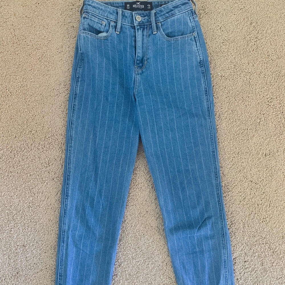 Hollister stripe mom jeans